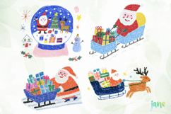 Whimsical Christmas Crayon Clipart Product Image 1