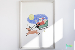 Whimsical Christmas Crayon Clipart Product Image 3