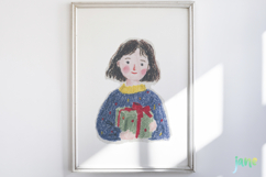 Whimsical Christmas Crayon Clipart Product Image 2