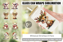 Whimsical Christmas Glass Can Product Image 1