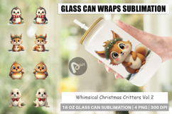 Whimsical Christmas Glass Can Product Image 1