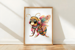 Whimsical Christmas Cute Bee Clipart Product Image 3