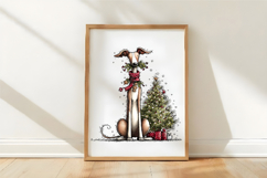 Whimsical Christmas Cute Dog Clipart Product Image 3