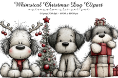 Whimsical Christmas Dog Clipart Product Image 1