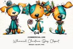 Whimsical Christmas Dog Clipart Product Image 1