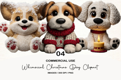 Whimsical Christmas Dog Clipart Product Image 1
