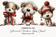 Whimsical Christmas Dog Clipart Product Image 1