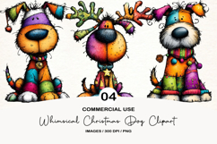 Whimsical Christmas Dog Clipart Product Image 1