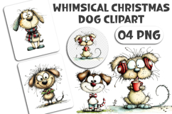 Whimsical Christmas Dog Clipart Product Image 1