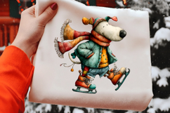 Whimsical Christmas Dog Clipart Product Image 2