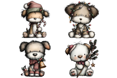Whimsical Christmas Dog Clipart Product Image 2