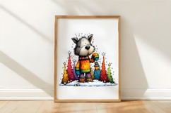 Whimsical Christmas Dog Clipart Product Image 3