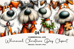 Whimsical Christmas Dog Clipart PNG Product Image 1