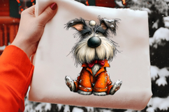 Whimsical Christmas Dog Clipart PNG Product Image 2