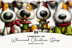 Whimsical Christmas Dogs Clipart Product Image 1