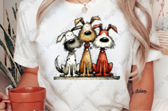 Whimsical Christmas Dogs Clipart Sublimation Product Image 2