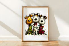 Whimsical Christmas Dogs Clipart Product Image 3
