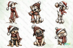 Whimsical Christmas Dogs Clipart Bundle Product Image 3
