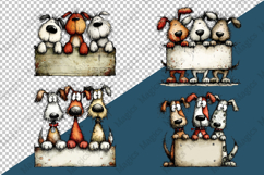 Whimsical Christmas Dogs Clipart Product Image 4