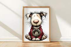 Whimsical Christmas Dogs Clipart PNG Product Image 3