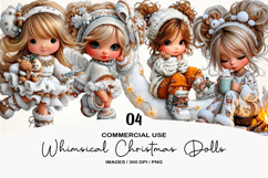 Whimsical Christmas Dolls Clipart Product Image 1