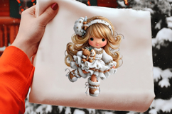 Whimsical Christmas Dolls Clipart Product Image 2
