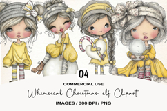 Whimsical Christmas elf Clipart Product Image 1