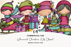 Whimsical Christmas Elf Clipart Product Image 1