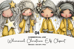 Whimsical Christmas Elf Clipart PNG Product Image 1