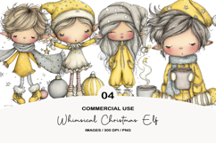 Whimsical Christmas Elf Clipart Product Image 1