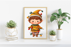 Whimsical Christmas Elf Clipart Product Image 2