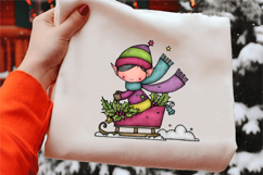 Whimsical Christmas Elf Clipart Product Image 2