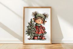 Whimsical Christmas Elf Clipart Product Image 3