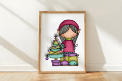 Whimsical Christmas Elf Clipart Product Image 3