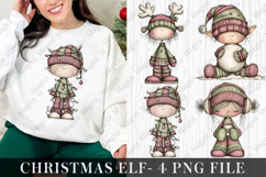 Whimsical Christmas elf Clipart Product Image 1