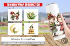 Whimsical Christmas Elves Tumbler Product Image 1