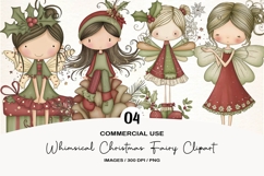 Whimsical Christmas Fairy Clipart Product Image 1
