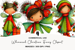 Whimsical Christmas Fairy Clipart Product Image 1