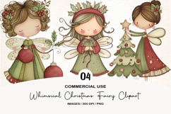 Whimsical Christmas Fairy Clipart Product Image 1