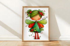 Whimsical Christmas Fairy Clipart Sublimation Product Image 3