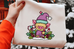 Whimsical Christmas Farm Animals Clipart Product Image 2