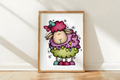 Whimsical Christmas Farm Animals Clipart Product Image 3