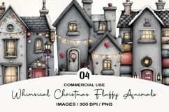 Whimsical Christmas House Clipart Product Image 1