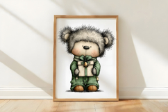 Whimsical Christmas Fluffy Animals Clipart Product Image 3