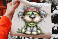 Whimsical Christmas Fluffy Dogs Clipart Product Image 2