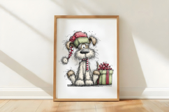 Whimsical Christmas Fluffy Dogs Clipart Product Image 3