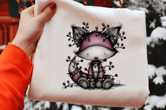Whimsical Christmas Fox Clipart Product Image 2