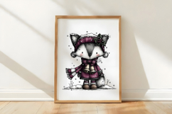 Whimsical Christmas Fox Clipart Product Image 3