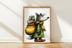 Whimsical Christmas Fox Clipart Product Image 3