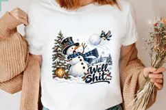 Whimsical Christmas Ghost and Black Cat PNG Product Image 3